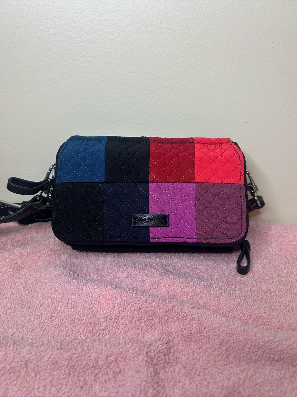 Vera Bradley Quilted Patchwork Crossbody - Blue, Black, Red, Pink, Purple